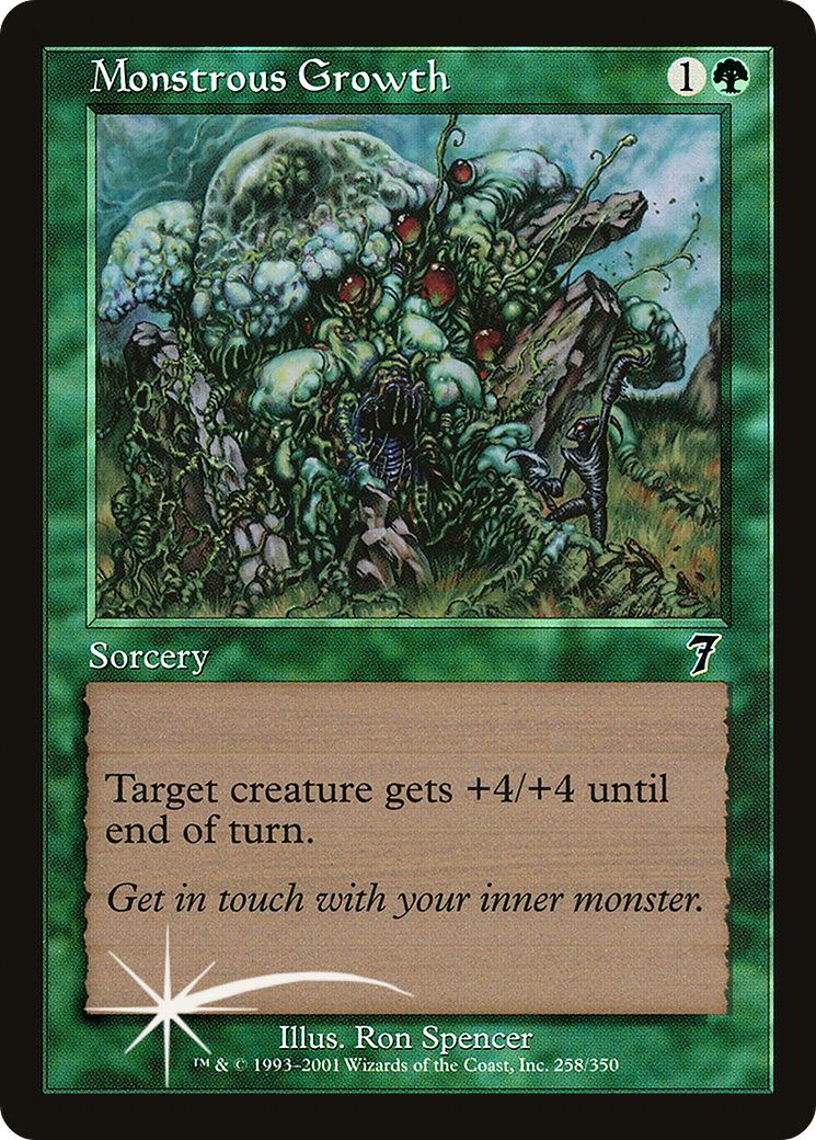 Monstrous Growth (7ED-258★) - Seventh Edition Foil
