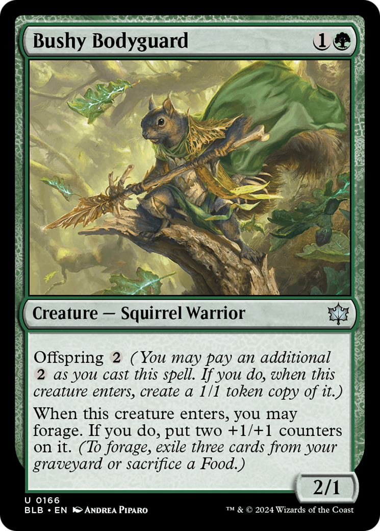 Bushy Bodyguard (BLB-166) - Bloomburrow Foil 