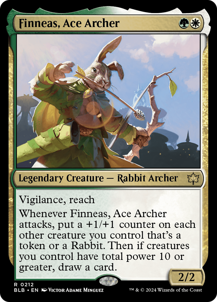 Finneas, Ace Archer (BLB-212) - Feuille Bloomburrow 