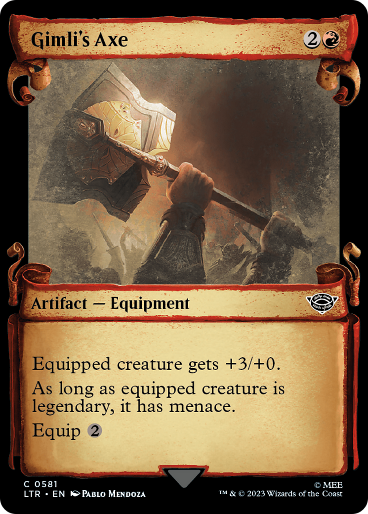 Gimli's Axe (Showcase Scrolls) (LTR-581) - The Lord of the Rings: Tales of Middle-earth: (Showcase) Foil