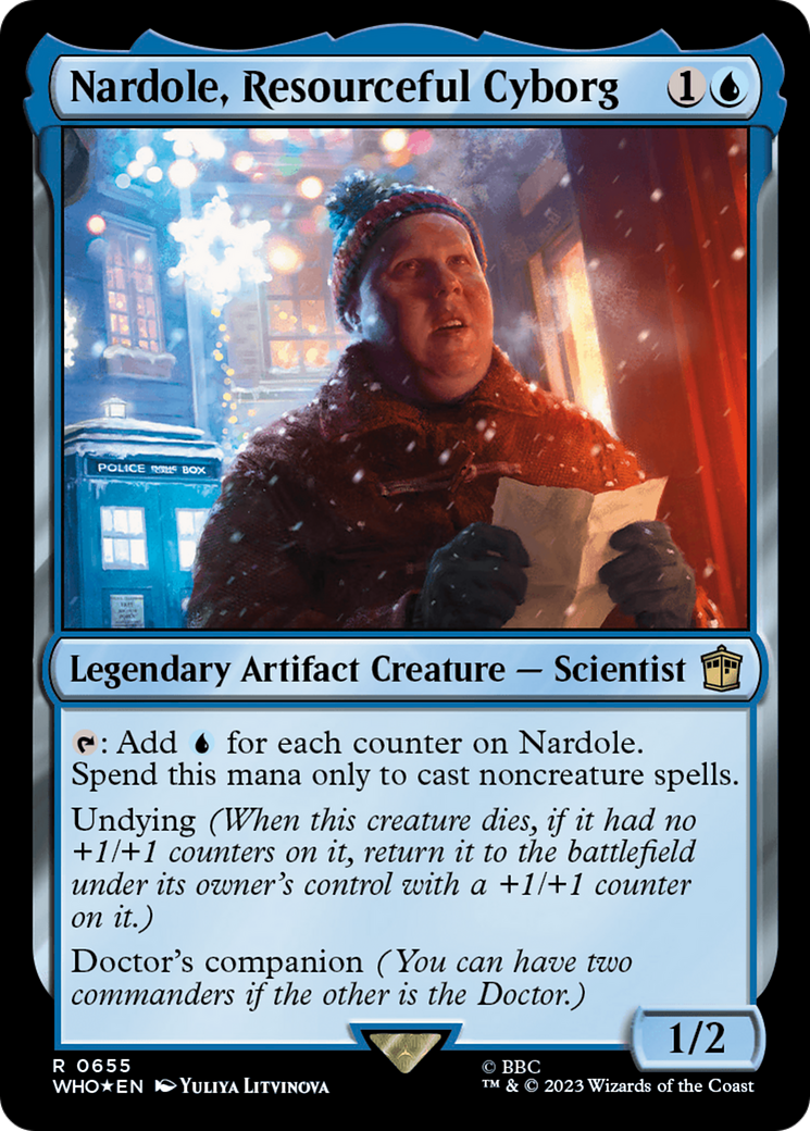 Nardole, Resourceful Cyborg (Surge Foil) (WHO-655) - Doctor Who Foil