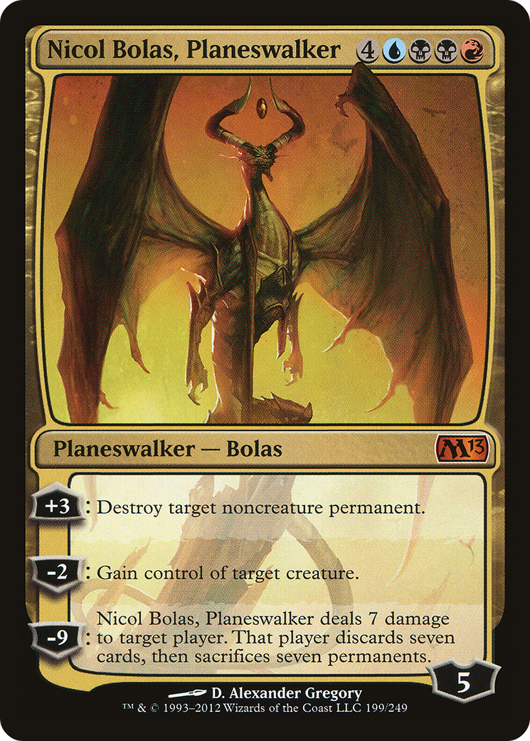 Nicol Bolas, Planeswalker (M13-199) - Magic 2013 Foil 