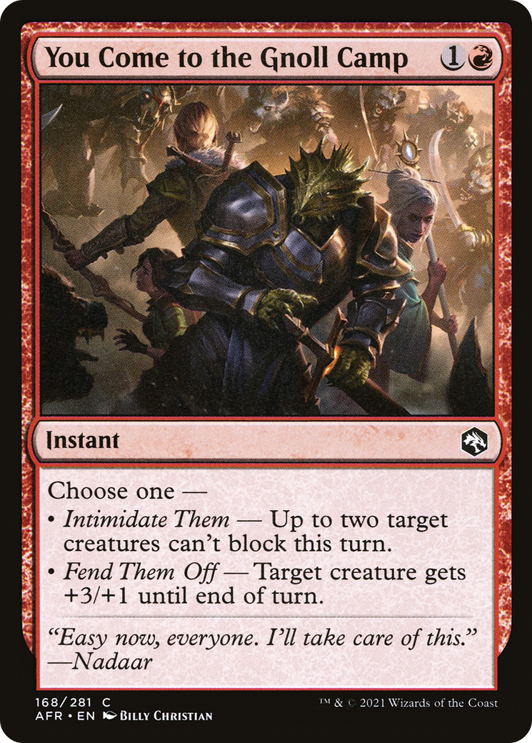 Vous venez au camp des Gnolls (AFR-168) - Aventures dans les Royaumes Oubliés 