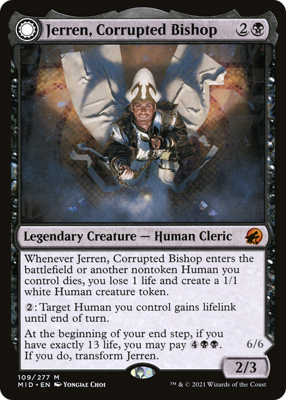 Jerren, Corrupted Bishop (MID-109) - Innistrad: Midnight Hunt: (Double Faced Transform)