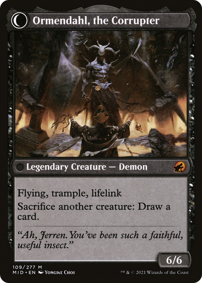 Jerren, Corrupted Bishop (MID-109) - Innistrad: Midnight Hunt: (Double Faced Transform)