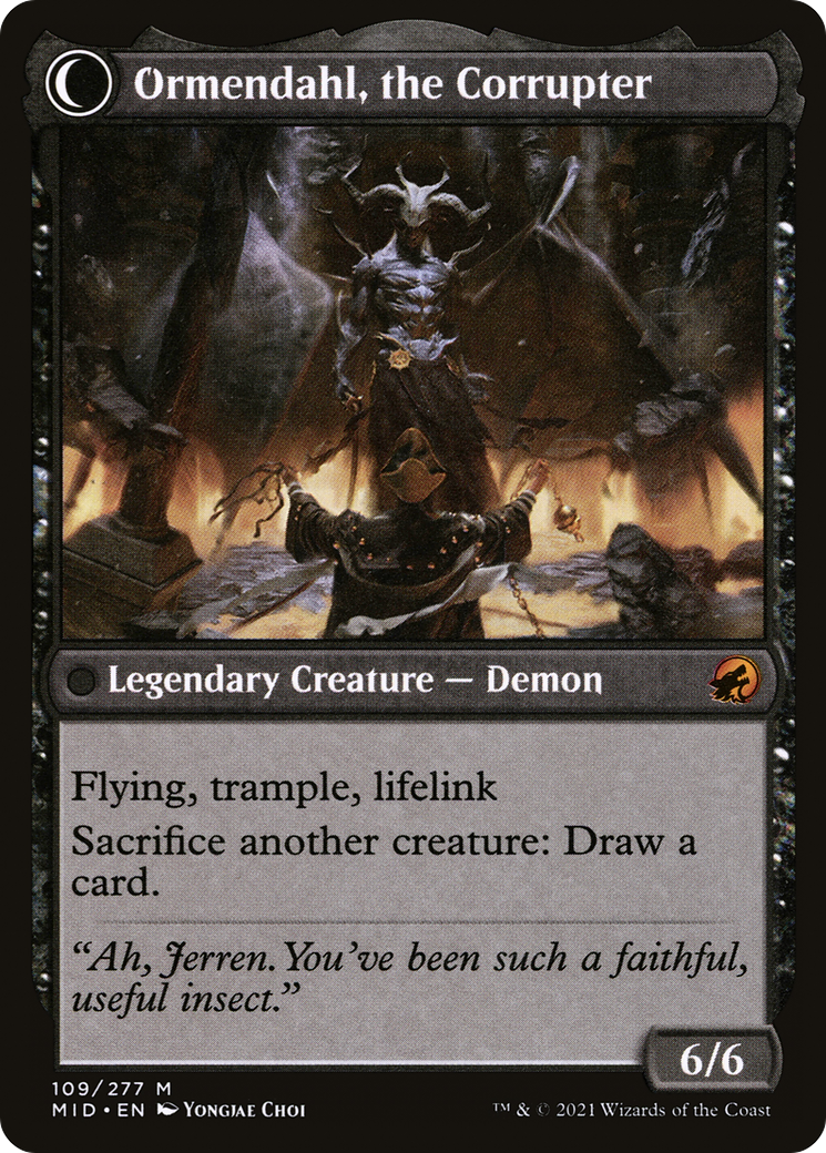 Jerren, Corrupted Bishop (MID-109) - Innistrad: Midnight Hunt: (Double Faced Transform)