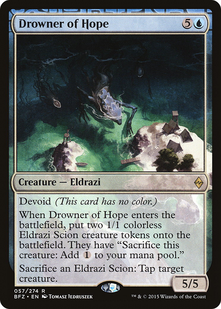 Drowner of Hope (BFZ-057) - Battle for Zendikar: (devoid) Foil