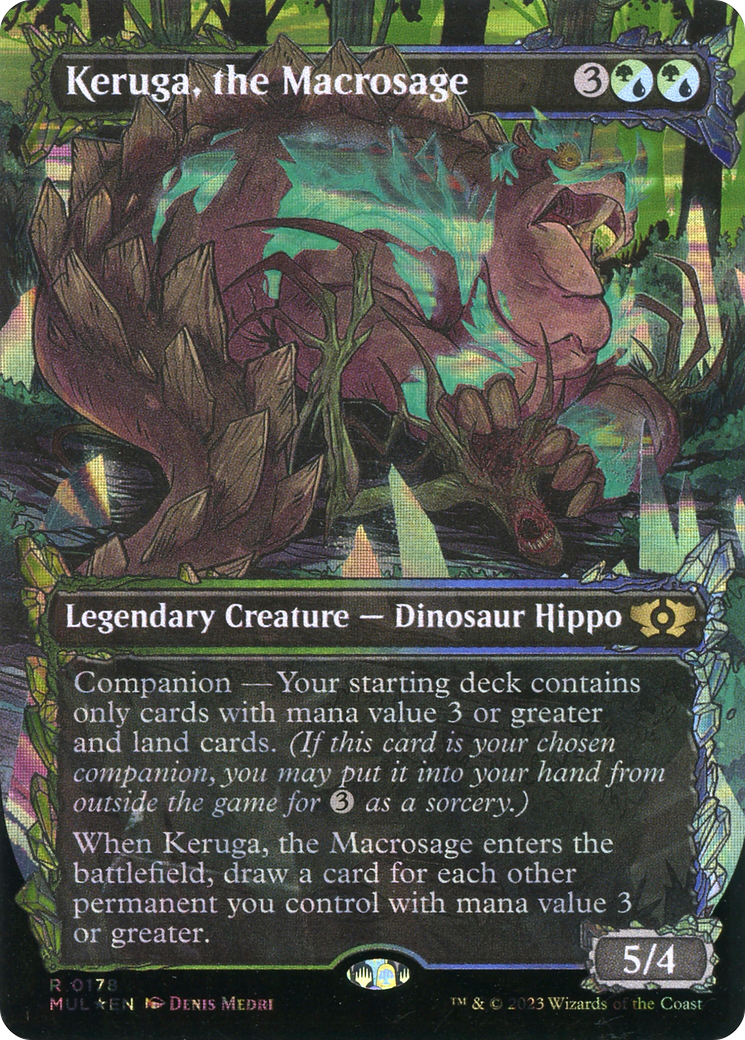 Keruga, the Macrosage (Halo Foil) (MUL-178) - Multiverse Legends: (Showcase) (Borderless) Foil