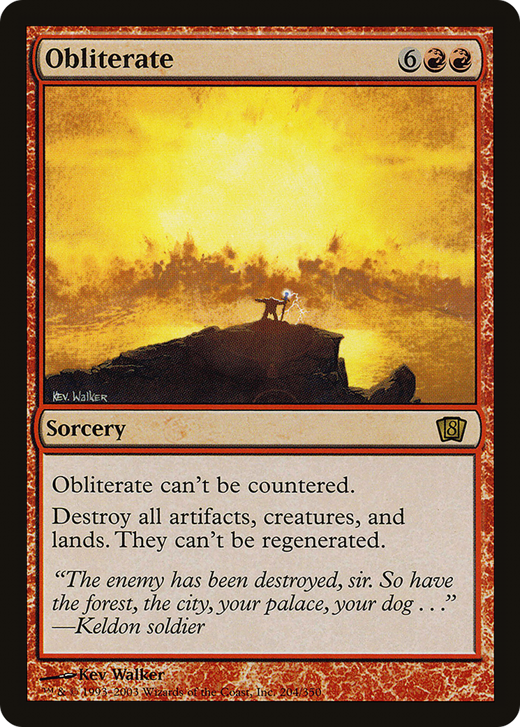 Obliterate (8ED-204★) - Eighth Edition Foil