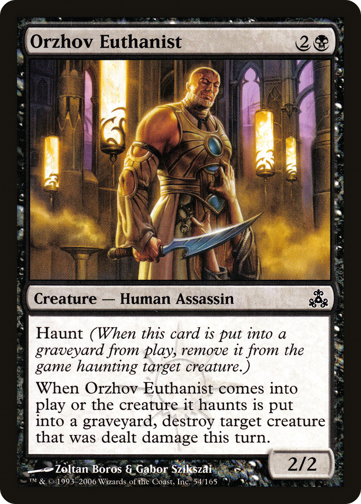 Euthanasie d'Orzhov (GPT-054) - Feuille du Pacte des Guildes 