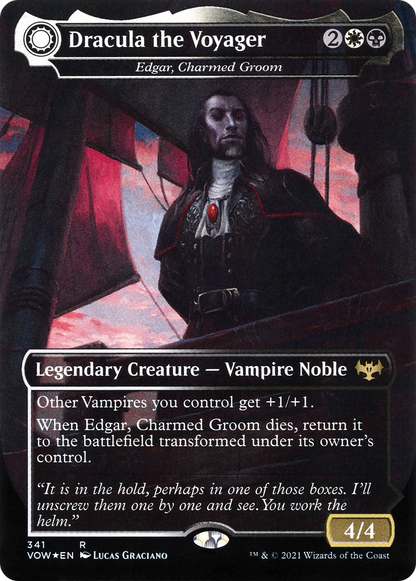 Edgar, le marié enchanté // Le cercueil d'Edgar Markov (VOW-341) - Innistrad : Crimson Vow : (Transformation double face) (Sans bordure) Foil 