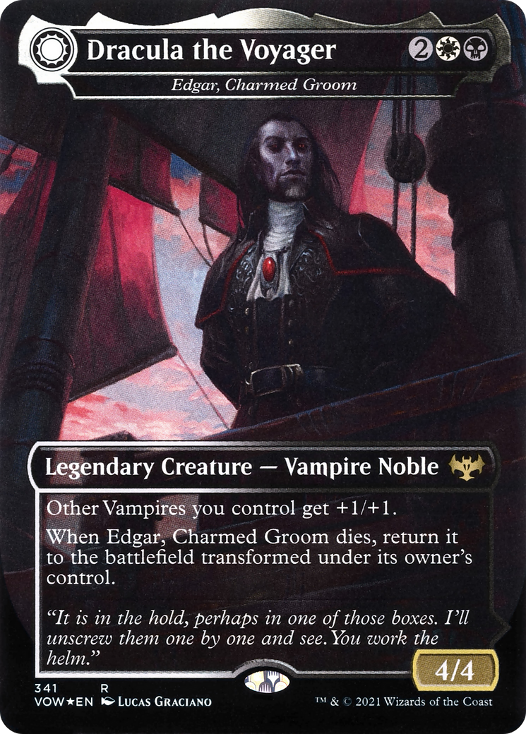 Edgar, le marié enchanté // Le cercueil d'Edgar Markov (VOW-341) - Innistrad : Crimson Vow : (Transformation double face) (Sans bordure) Foil 