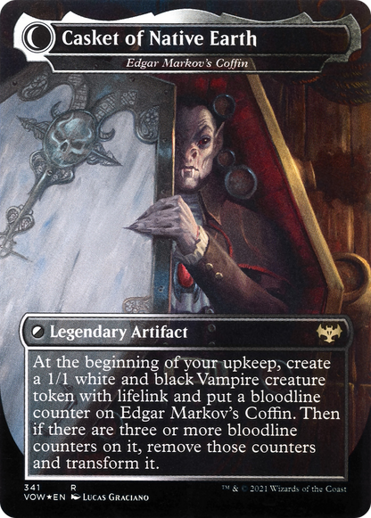 Edgar, le marié enchanté // Le cercueil d'Edgar Markov (VOW-341) - Innistrad : Crimson Vow : (Transformation double face) (Sans bordure) Foil 