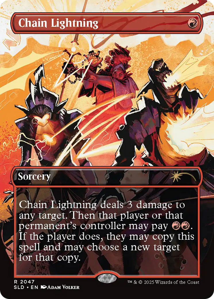 Chain Lightning (SLD-2047) - Secret Lair Drop (Borderless)