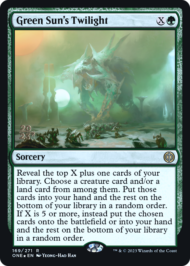Green Sun's Twilight (PONE-169S) - Phyrexia : All Will Be One (Promotions)