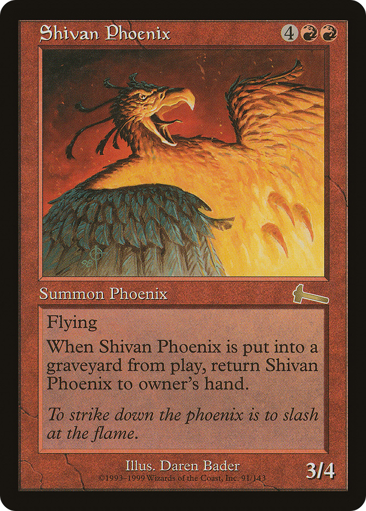 Shivan Phoenix (ULG-091) - Feuille d'héritage d'Urza 