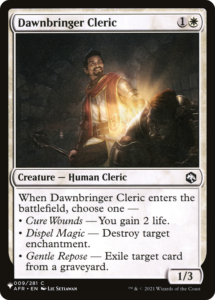 Dawnbringer Cleric (LIST-009/281) - The List