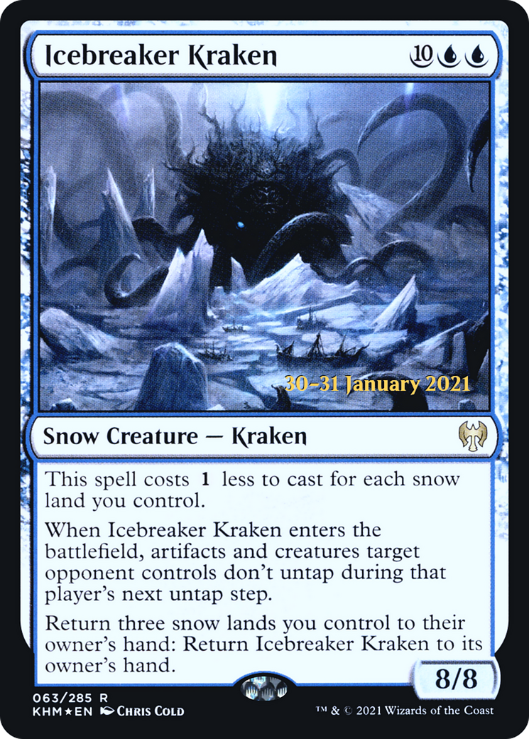 Icebreaker Kraken (PRE-63S) - Kaldheim Promos: (snow) Foil