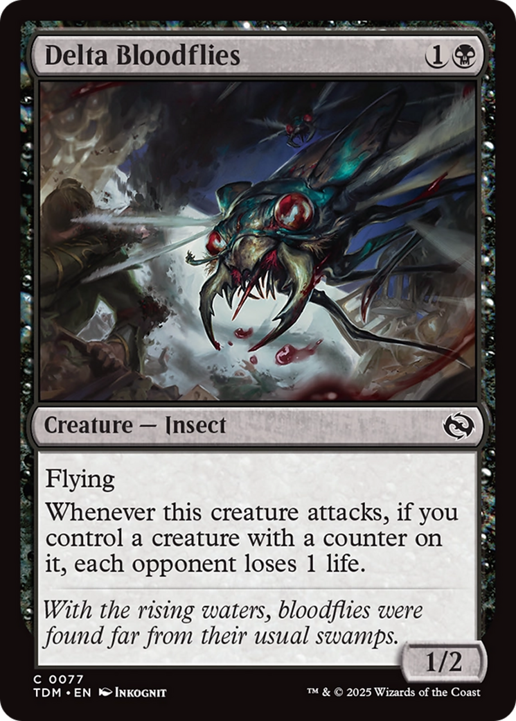 Delta Bloodflies (TDM-077) - Tarkir : Dragonstorm Foil 