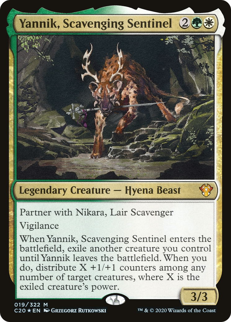 Yannik, Scavenging Sentinel (C20-019) - Commander 2020 Foil