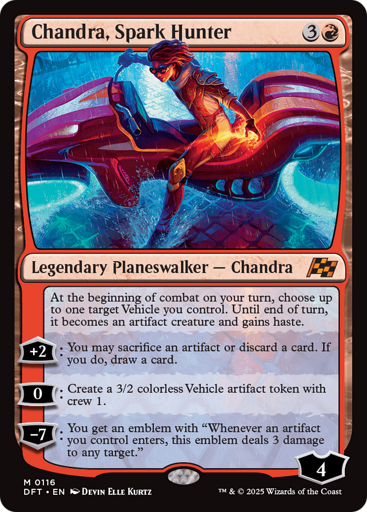 Chandra, Chasseuse d'Étincelles (DFT-116) - Feuille Aetherdrift 