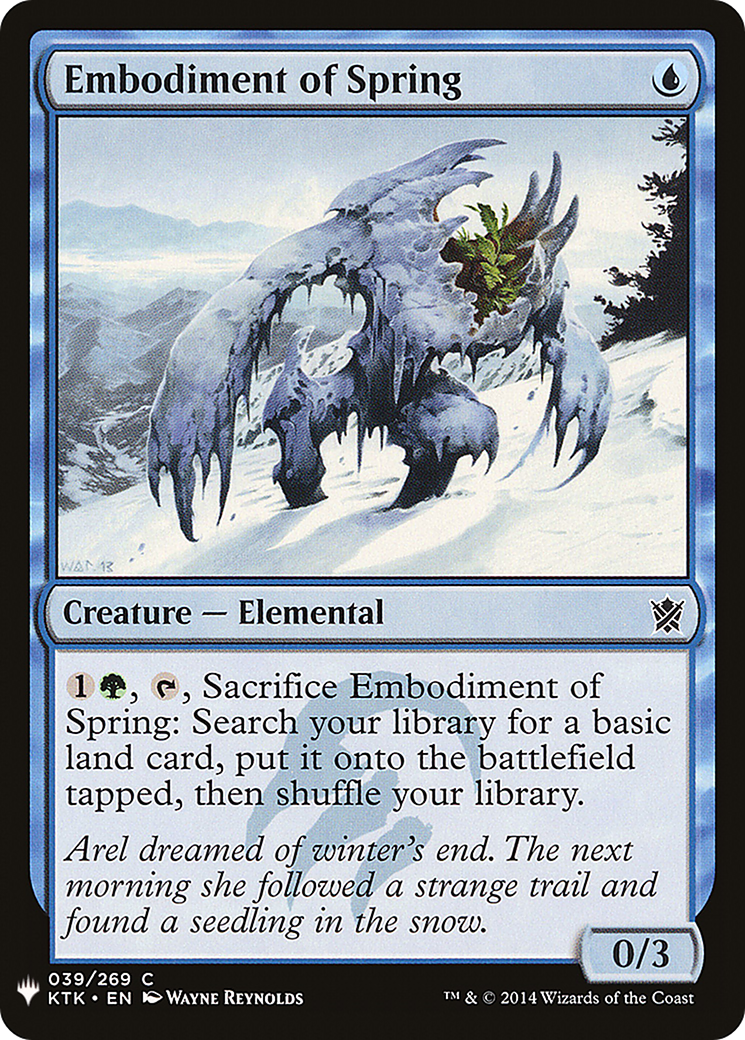 Embodiment of Spring (LIST-KTK-39) - The List