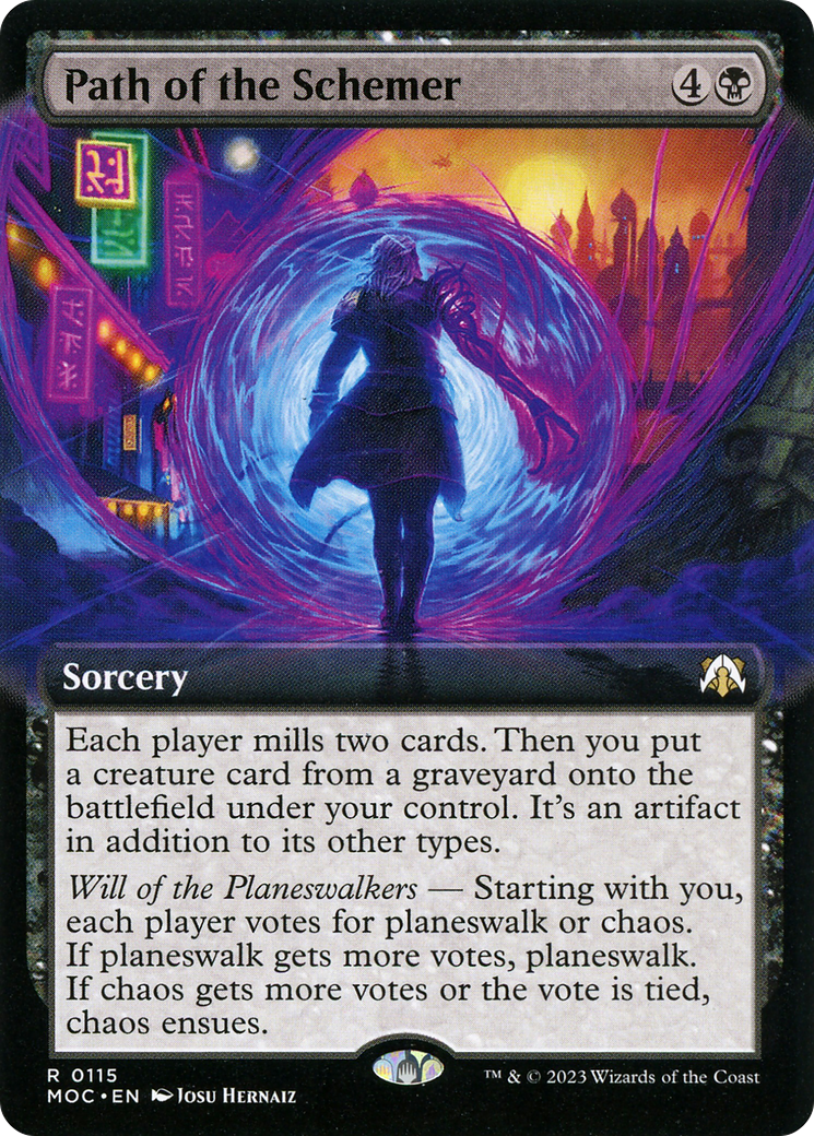 Path of the Schemer (Extended Art) (MOC-115) - March of the Machine Commander: (Extended Art) Foil