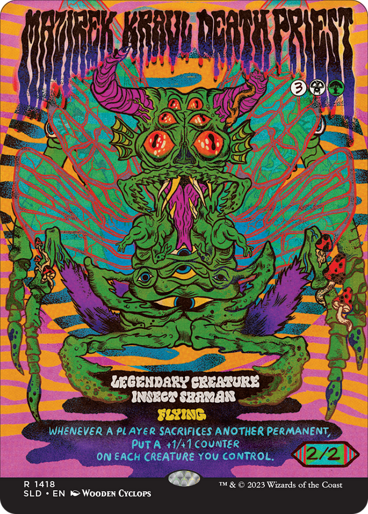 Mazirek, Kraul Death Priest (SLD-1418) - Secret Lair Drop: (Full Art) (Borderless) Foil