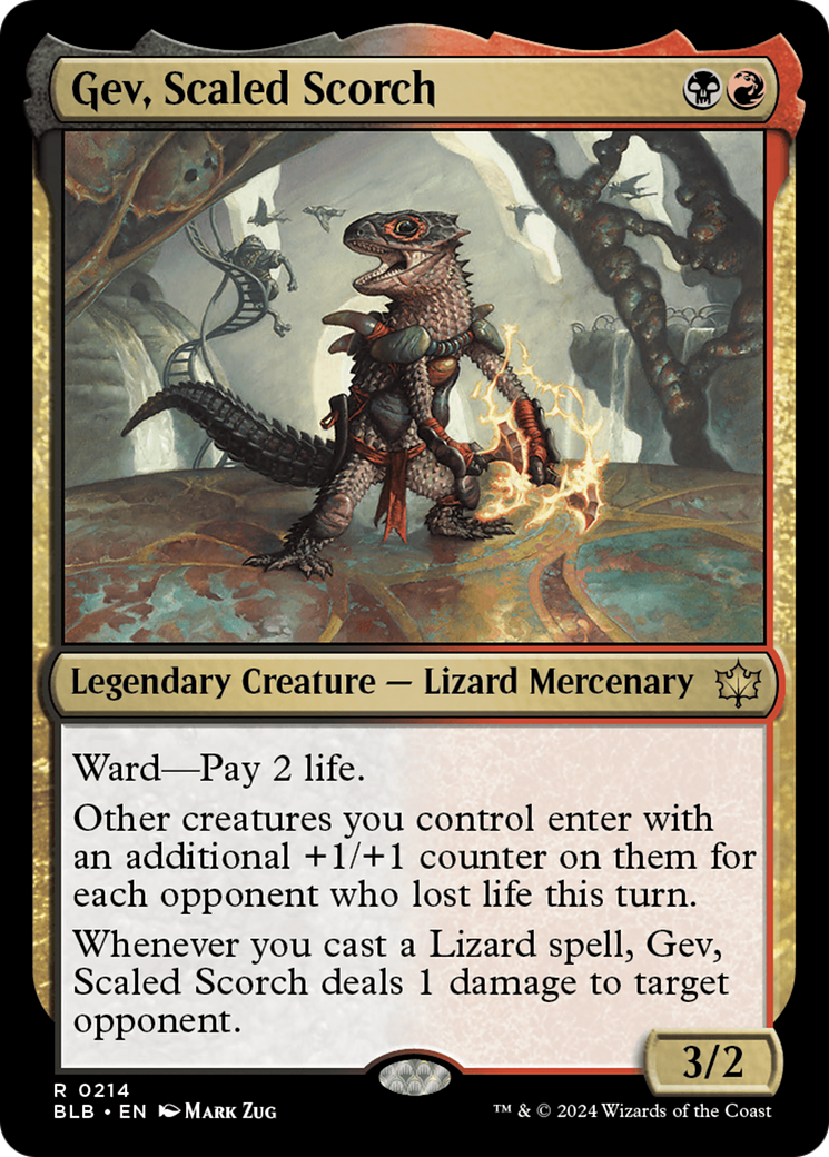 Gev, Brûlure Écaillée (BLB-214) - Bloomburrow Foil 