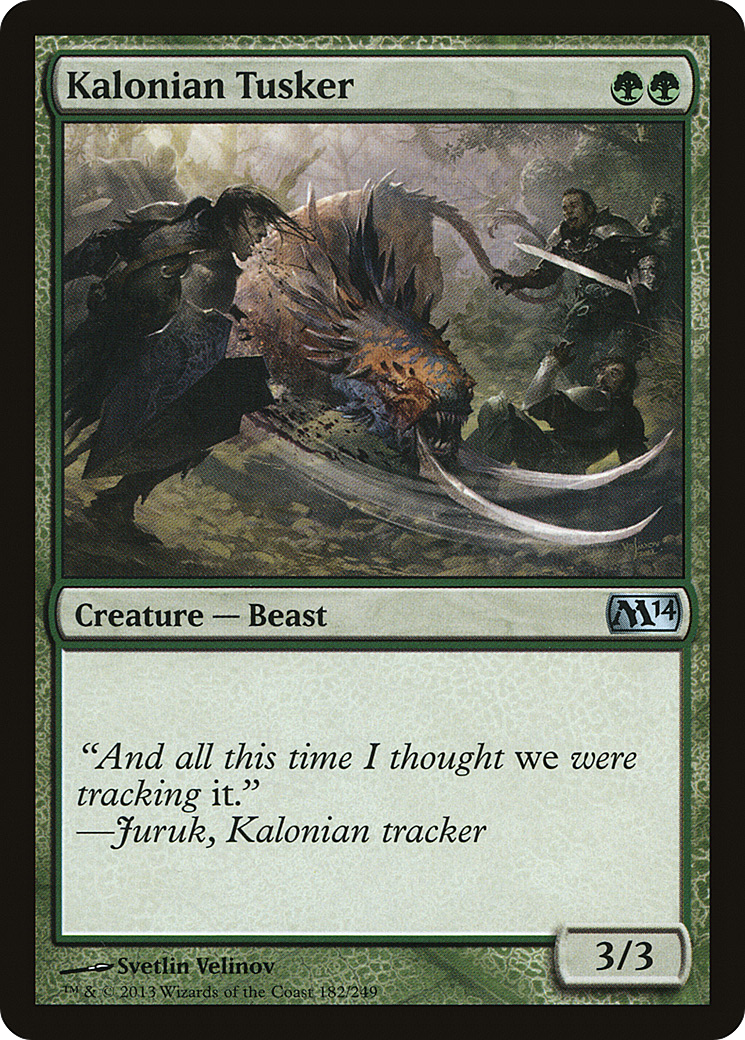 Kalonian Tusker (M14-182) - Magic 2014 Foil 