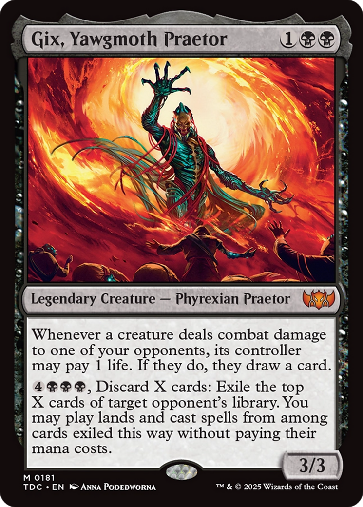 Gix, Yawgmoth Praetor (TDC-181) - Commander: Tarkir: Dragonstorm