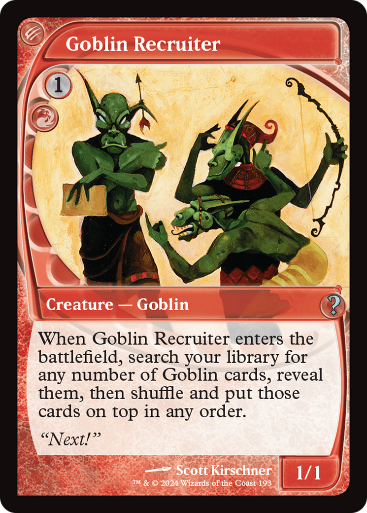Goblin Recruiter (MB2-193) - Mystery Booster 2 Foil