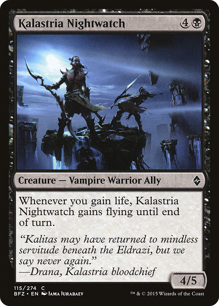 Kalastria Nightwatch (BFZ-115) - Feuille de Bataille pour Zendikar 