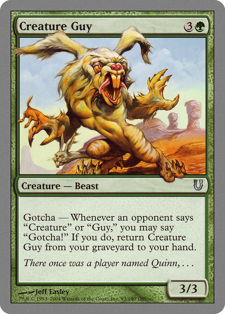Creature Guy (UNH-093) - Feuille déchaînée 