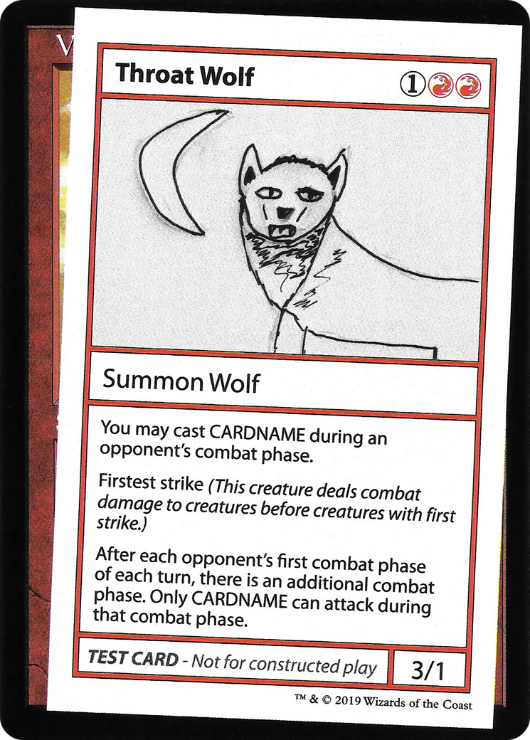 Throat Wolf (No PW Symbol) (CMB1-) - Mystery Booster Playtest Cards 2021
