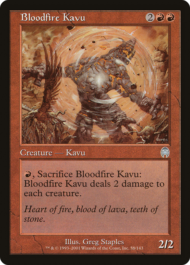 Kavu Bloodfire (APC-058) - Feuille Apocalypse 