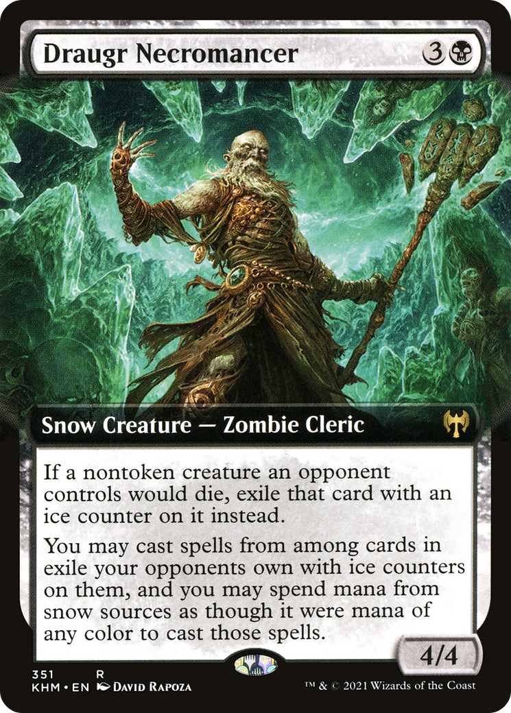 Draugr Nécromancien (KHM-351) - Kaldheim : (Extended Art, neige) Foil 