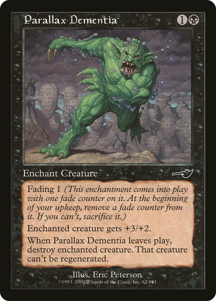 Démence parallaxe (NEM-062) - Feuille Nemesis 
