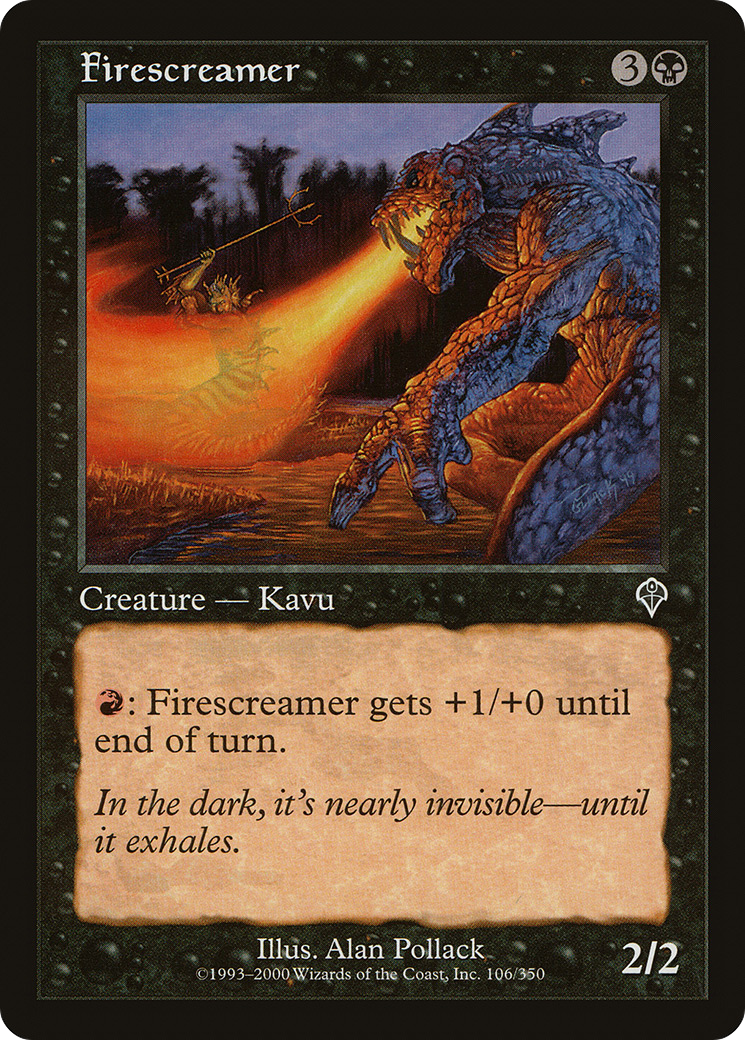 Firescreamer (INV-106) – Feuille d'invasion 