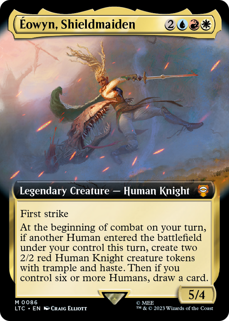 Eowyn, Shieldmaiden (Extended Art) (LTC-086) - Tales of Middle-earth Commander: (Extended Art)