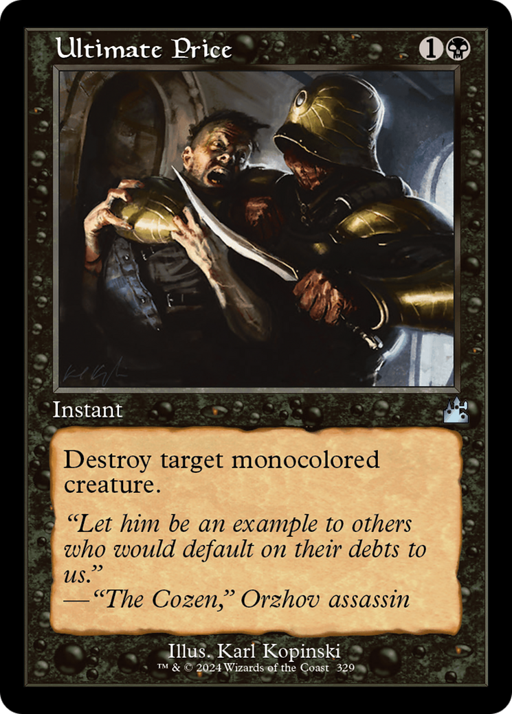 Ultimate Price (Retro Frame) (RVR-329) - Ravnica Remastered Foil
