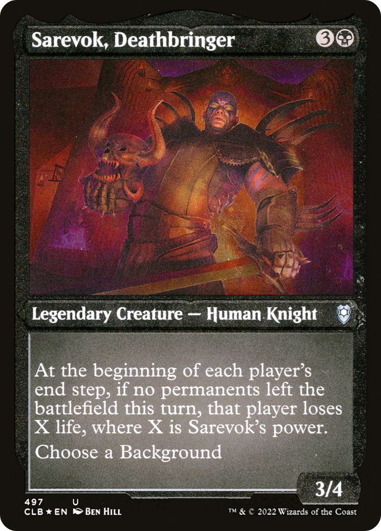 Sarevok, Deathbringer (CLB-497) - Commander Legends: Battle for Baldur's Gate Etched Foil
