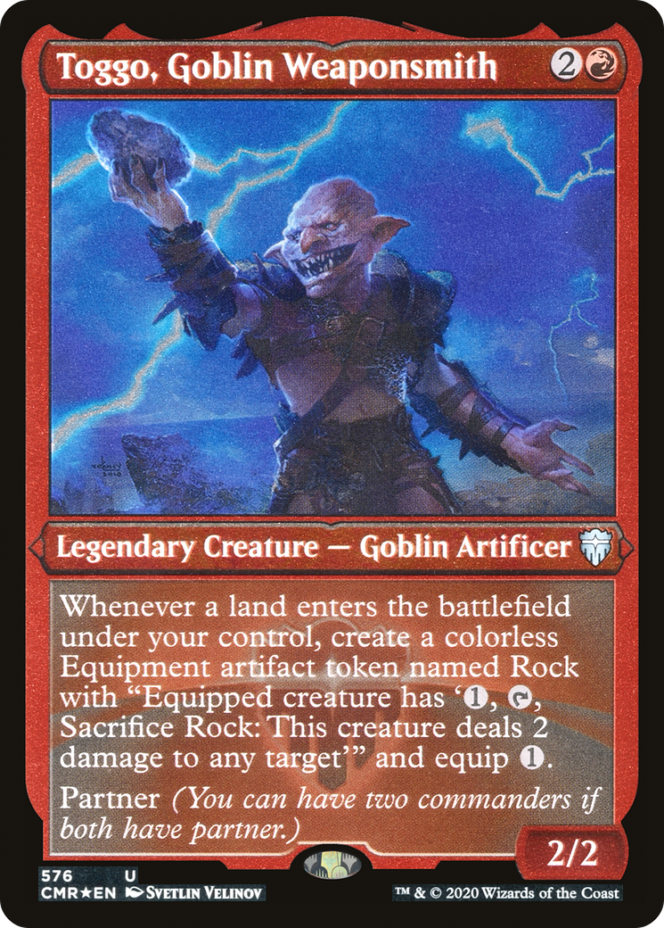Toggo, forgeron d'armes gobelin (CMR-576) - Commander Legends Etched Foil 