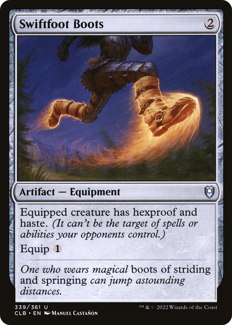 Bottes Swiftfoot (CLB-339) - Commander Legends : La Bataille de Baldur's Gate (version foil) 