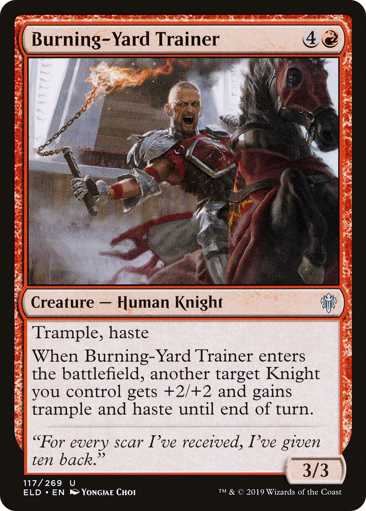 Entraîneur de Burning-Yard (ELD-117) - Trône d'Eldraine 