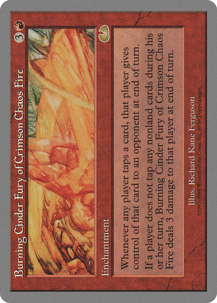 Cendres brûlantes, fureur du feu cramoisi du chaos (UGL-040) - Décollé 