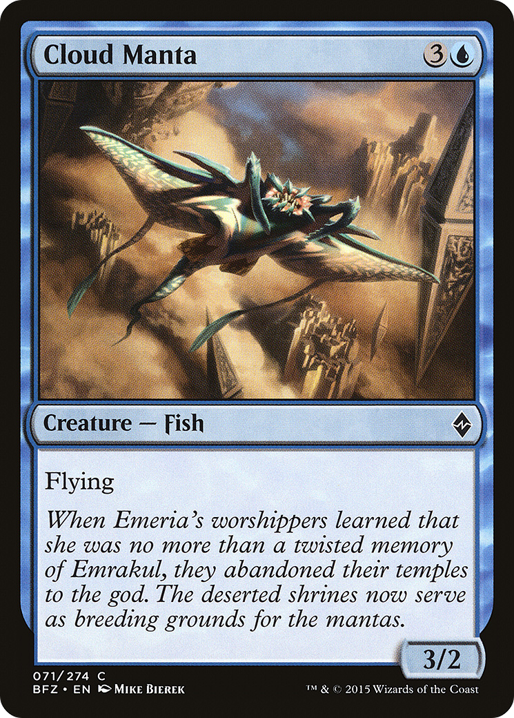 Cloud Manta (BFZ-071) - Feuille de Bataille pour Zendikar 