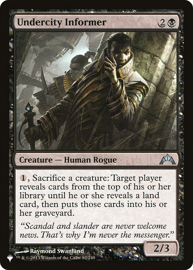 Undercity Informer (LIST-GTC-82) - The List