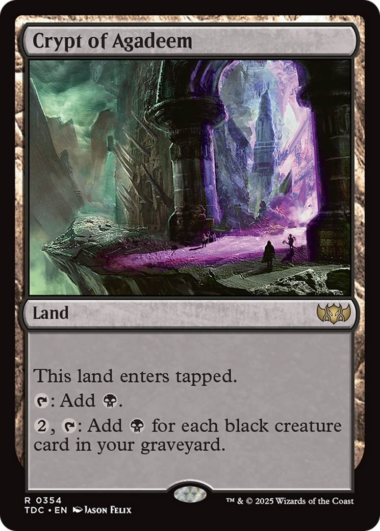Crypte d'Agadeem (TDC-354) - Commandant : Tarkir : Tempête de dragons 
