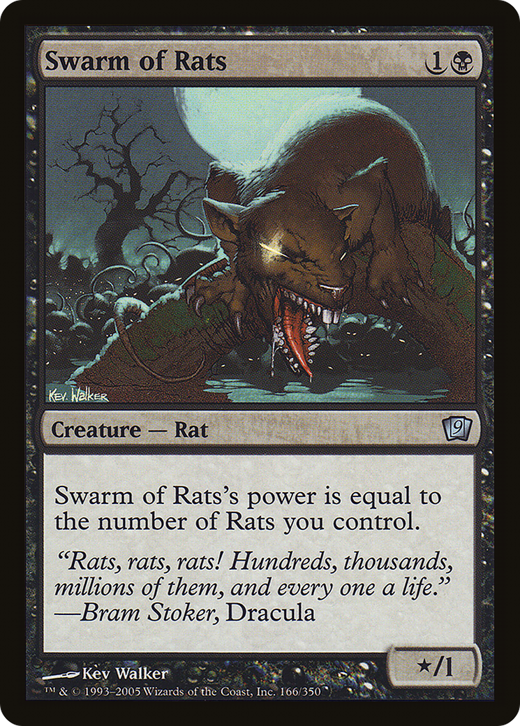 Swarm of Rats (9ED-166★) - Ninth Edition Foil